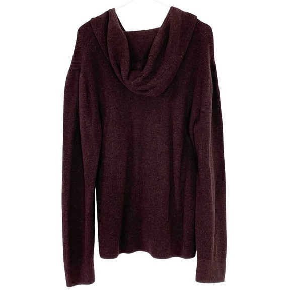 Candy & Caviar Hoodie Sweater Mens Size Large Burgundy Red Waffle Knit Pullover - Picture 2 of 8